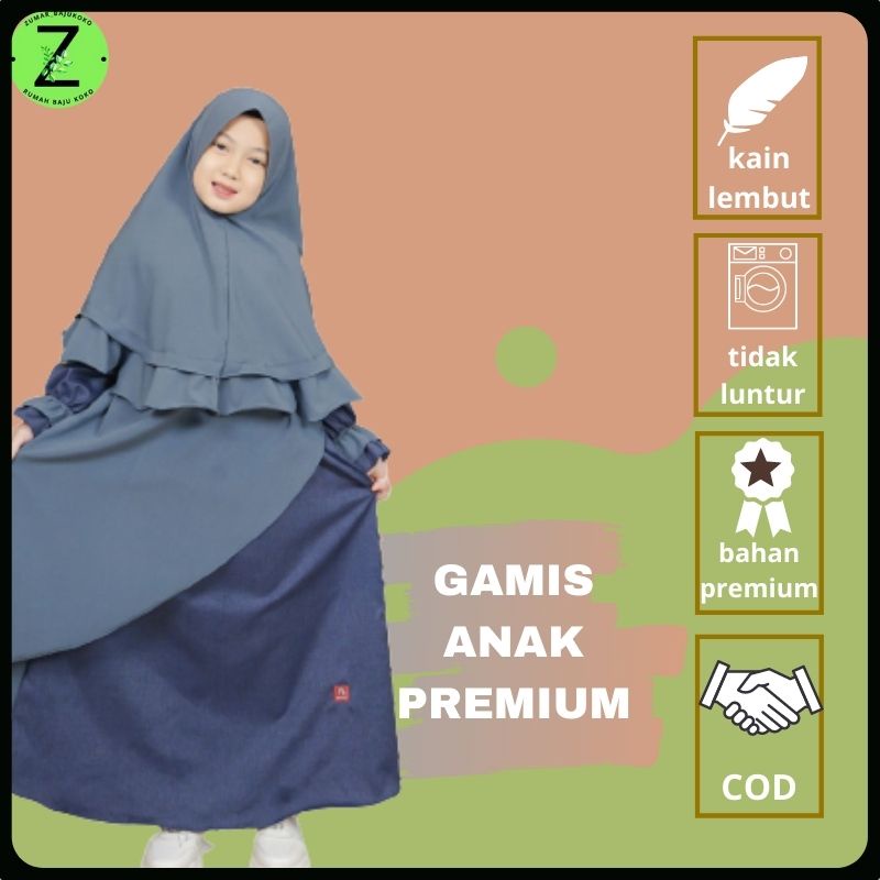 Baju pakaian gamis dress nibras muslim katun madina madinah couple syari syar'i anak anak balita per