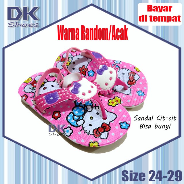 Sandal Cit-cit Balita Anak Perempuan Laki Karakter Superhero Kitty 24-29 / Sandal Bunyi Balita