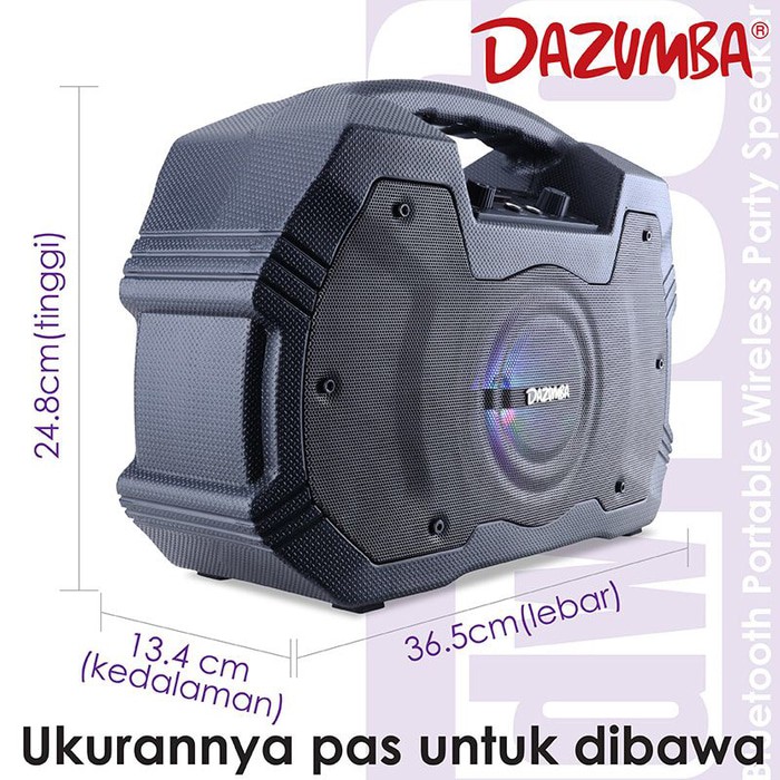 Speaker Bluetooth Karaoke Portable 2 MIC Radio Dazumba DW196