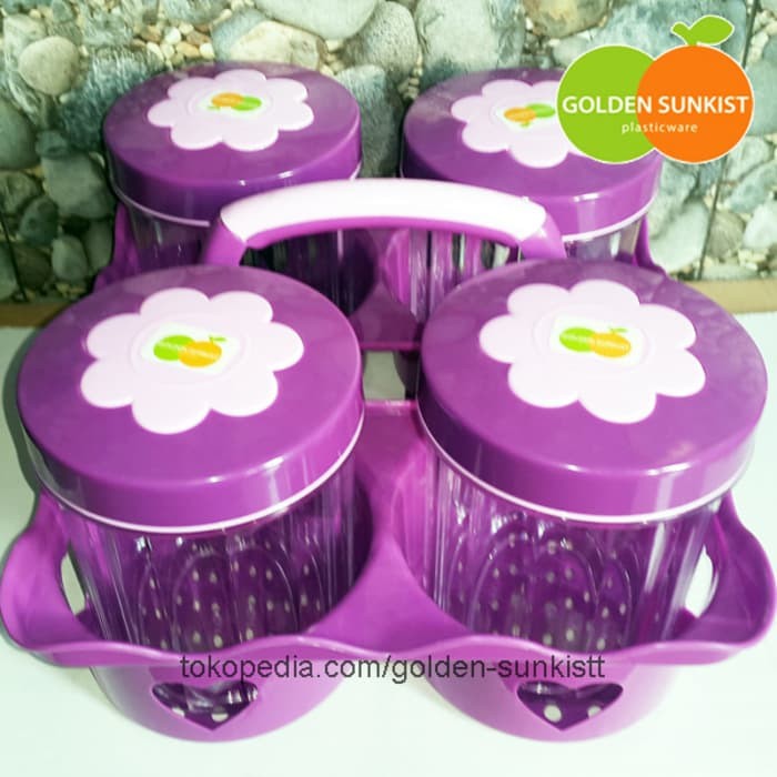 TOPLES KUE GOLDEN SUNKIST ISI 4 TOPLES + RAK TOPLES - Ungu