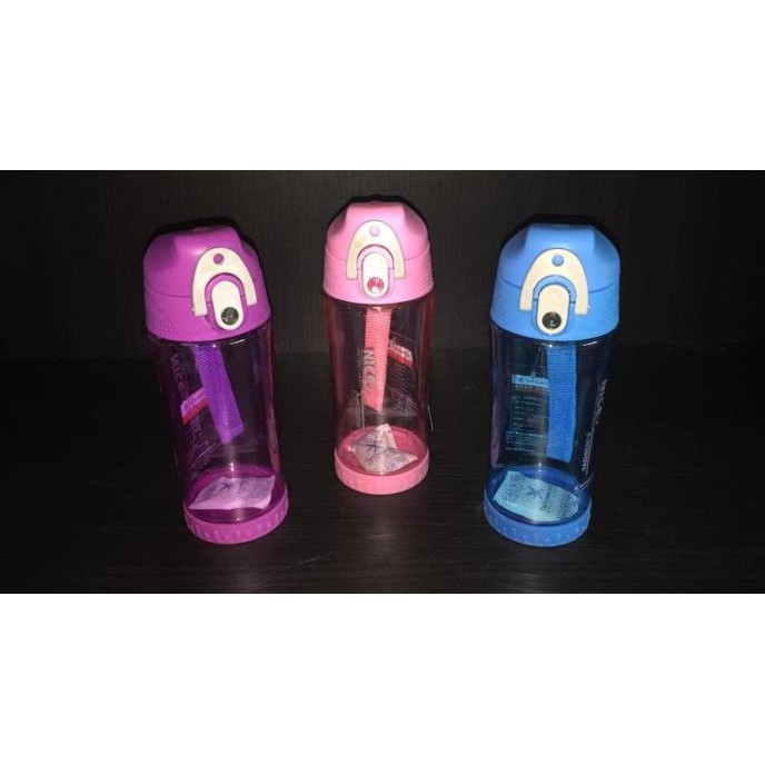 Hari Ini Botol Minum Anak Plastik Botol Polos Transparan Plastik Botol Sports - Biru Bagus