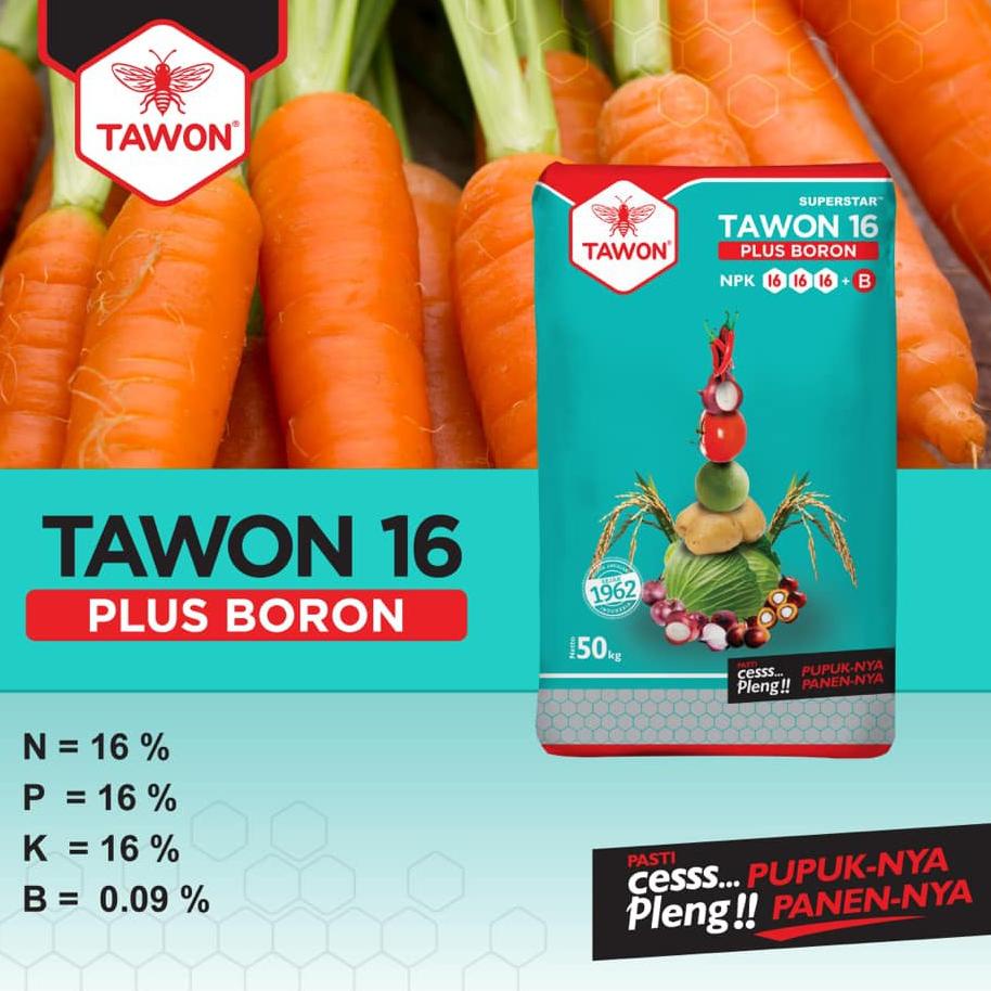 ㄼ Pupuk NPK Mutiara 161616 Cap Tawon Nutrisi Lengkap Pertumbuhan Pembuahan Bibit Sayuran Bunga & Bua