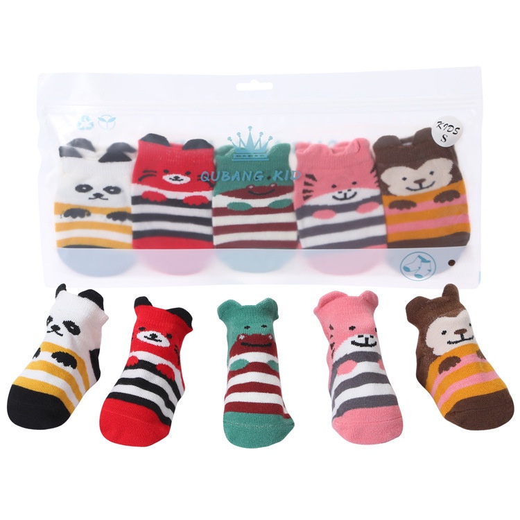 SC2120 - SC2121 Little Kiddoss Kaus Kaki Anak Non Slip Karakter Animals