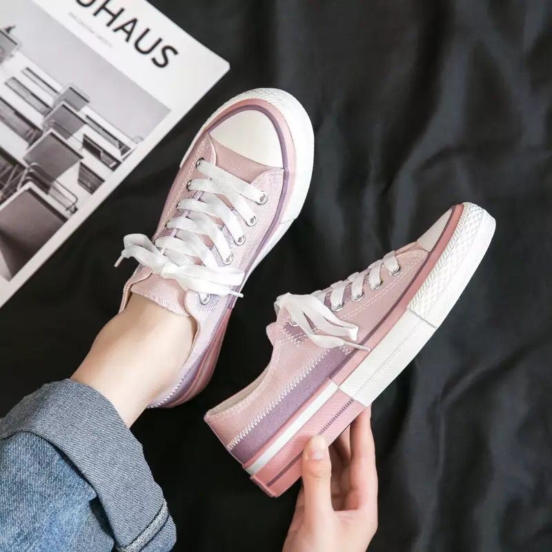 [ PAKAI DUS SEPATU ] IDEALIFESHOES Sepatu Wanita woman shoes canvas Sneakers Import Korea model Flat Bahan Kanvas import KYB-25