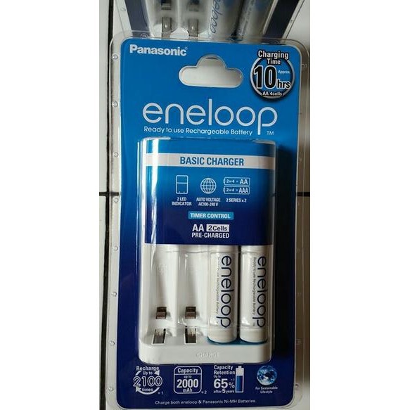 BATTERY+CHARGER PANASONIC ENELOOP AA ISI 2 [PAKET HEMAT]