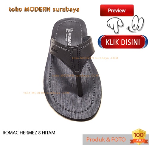 ROMAC HERMEZ 8 HITAM sandal pria sandal jepit flat flip flop