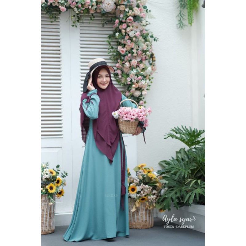 Gamis set Ayla syari ori original ElHijab