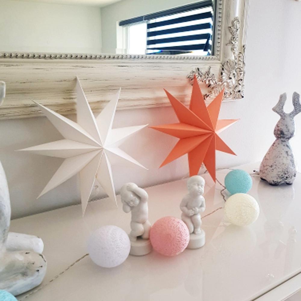 [Elegan] Paper Star Lantern 3D Festival Wedding Untuk Rumah Dekorasi Pohon Xmas Props Dekorasi Natal