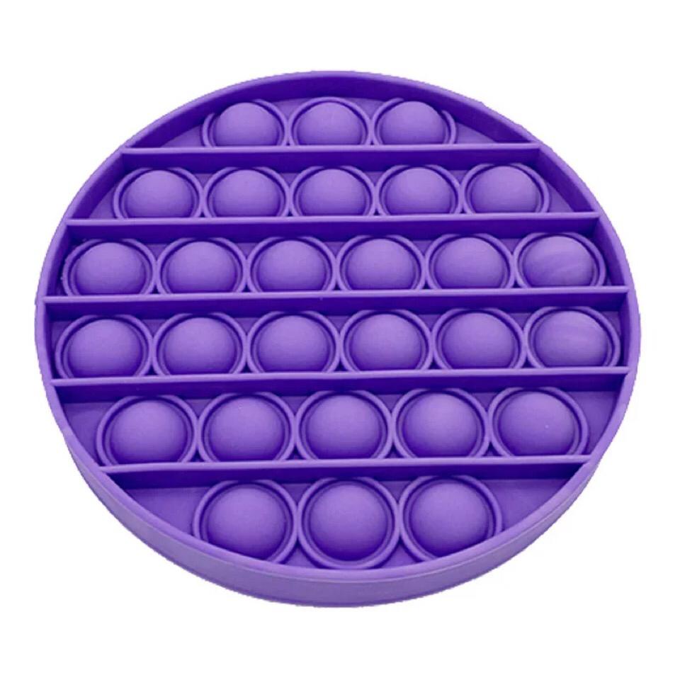 Edufuntoys - PUSH BUBBLE fidged/ pop it rainbow gobang/ pop it pelangi/ pop it among us/ bubble toys/ popit-bulat ungu