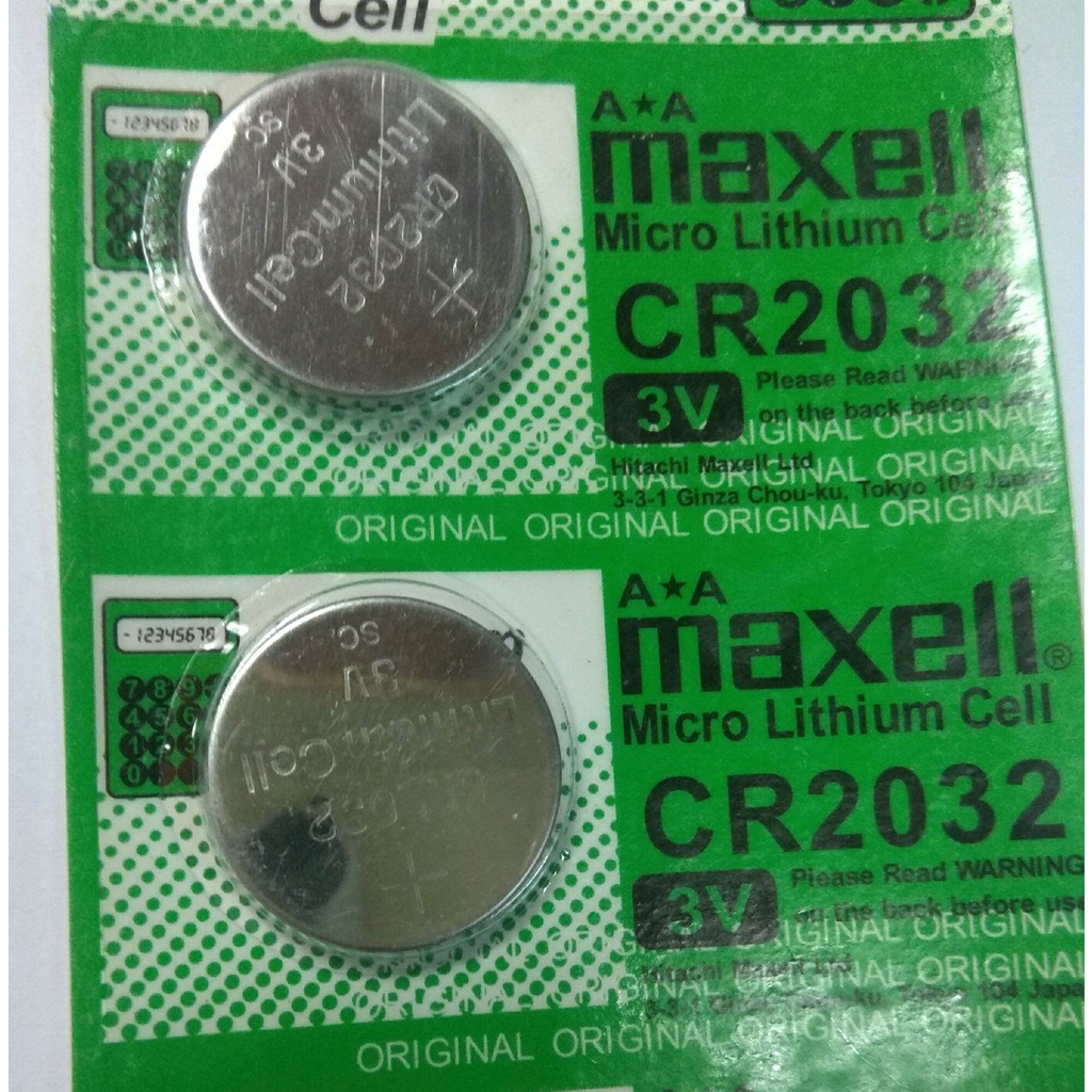 Baterai CMOS / Maxell CR2032 3 Volt Coin Lithium Cell Battery