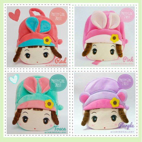 Promo Tas Ransel Anak - Import 
karakter Pretty Girl 2 retsleting size M