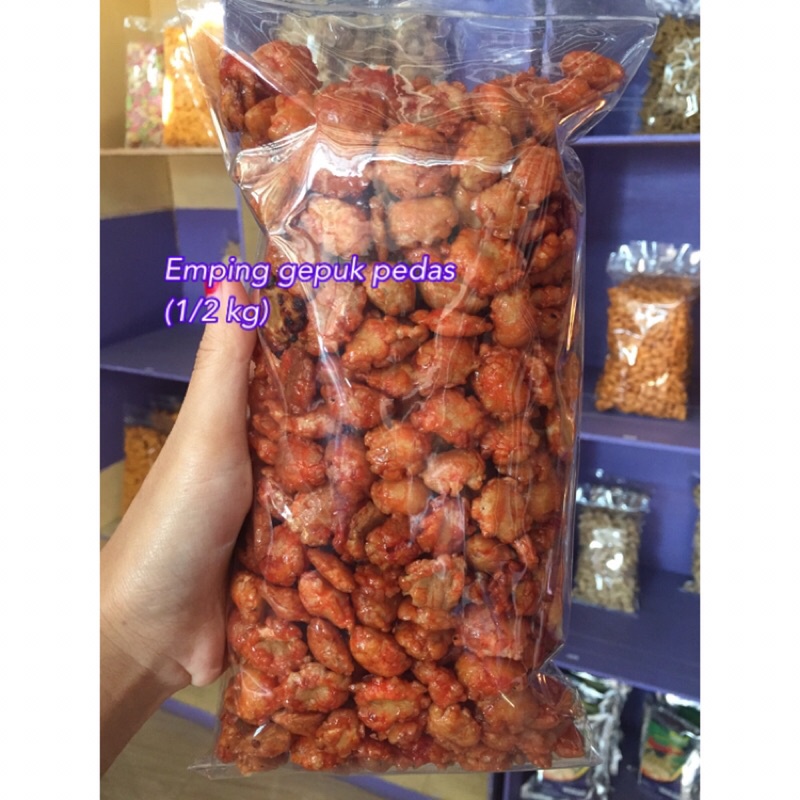 

Emping gepuk/mlinjo pedas/emping mlinjo