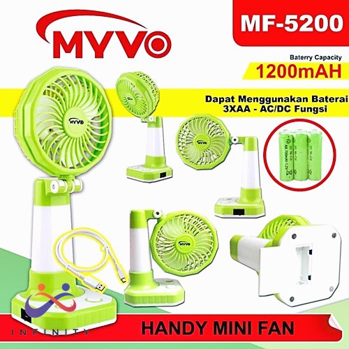 Mini Hand Fan/ Kipas Genggam / Kipas Angin Portable / Kipas Lipat MYVO Kuat Awet INFTY Jkrt