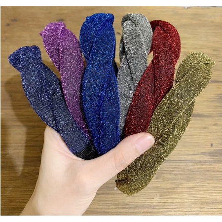 BANDO LILIT KEPANG POLOS HIASAN GLITTER