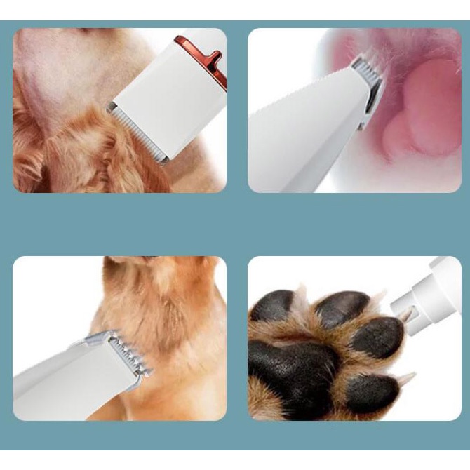 PET CLIPPER Alat Cukur Bulu Hewan Peliharaan Cukuran Anjing Kucingt/Pet Grooming Hair Clipper Kit/ Hair Clipper Cordless Professional Pemotong RambutRechargeable Cat&amp;Dog