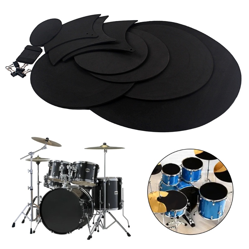 Zzz 14pcs Pad Mute Drum Dengan 4 Klip Binder Tanpa Bau Untuk Hadiah