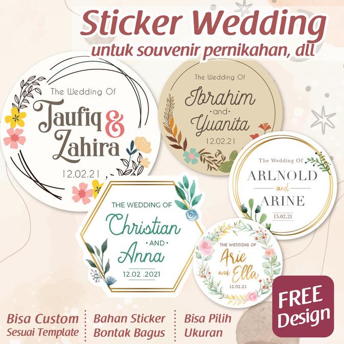 

BAYAR COD [Isi 45-150pcs]Sticker Wedding/ Sticker Nikah/ Sticker Souvenir MURAH Kode 1457