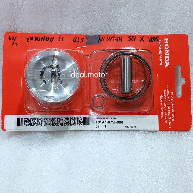 Piston KIT Seher dan Ring Supra X 125 Helm In (FI) original AHM 131A1/2/3/4/5 KYZ 900-STD
