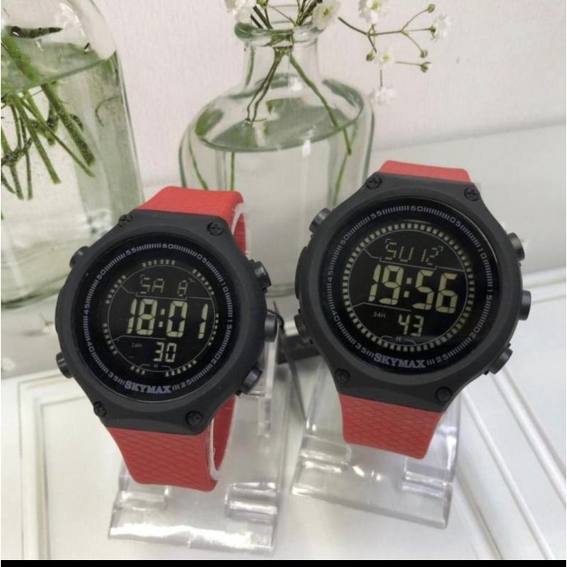 JAM TANGAN SKYMAX ANTI AIR/BUAT BERENANG PRIA WANITA