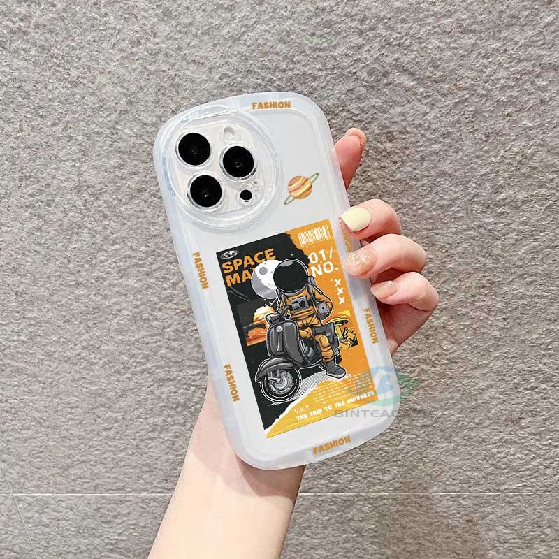 Case Bahan TPU Motif Astronaut Motor Untuk IPhone 11 11 Pro 11 Pro MAX 12 12 Pro 12 Pro MAX X XR XS MAX 6 6S 7 8 Plus