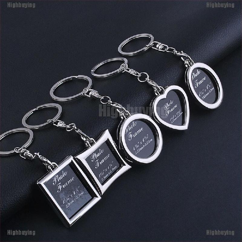 Hbid Glory 1pc Chic Transparent Clear Insert Photo Picture Frame Key Ring Chain Keychain Jelly