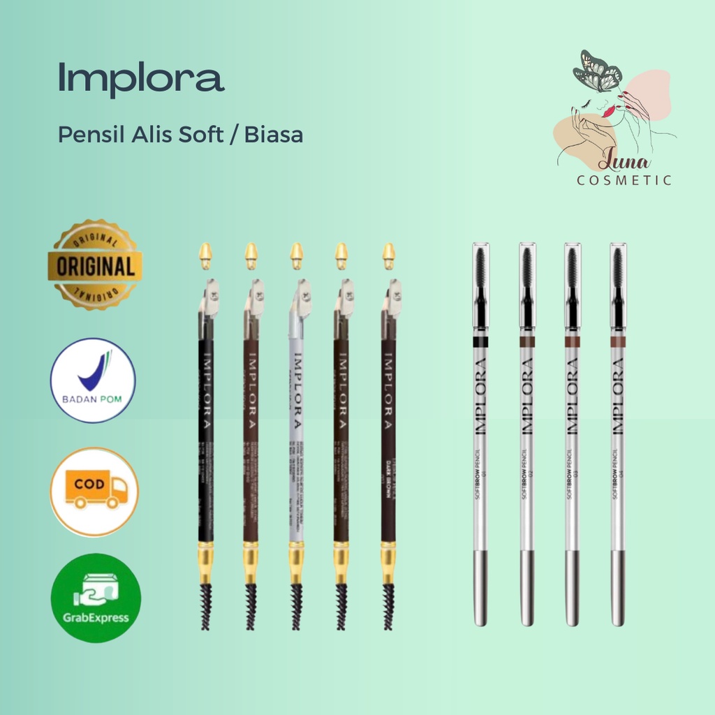 Implora pensil alis soft type eyebrow pencil pensil alis BPOM Original | Soft Brow Pencil