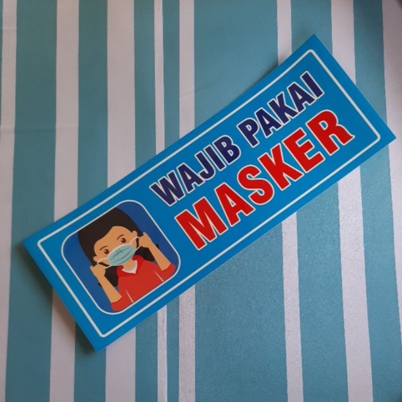 Stiker Wajib Pakai Masker