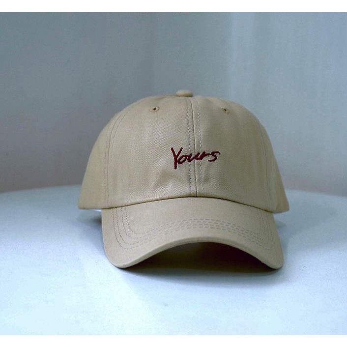 Topi Pria Wanita Korea Baseball Distro Yours-Yours Cream