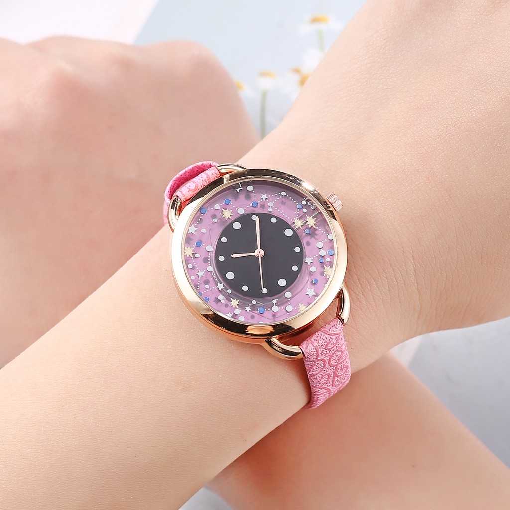 JAM TANGAN GENEVA FASHION LEATHER QUARTZ BARU FASHION JAM TANGAN WANITA GROSIR MODEL TALI KULIT W24