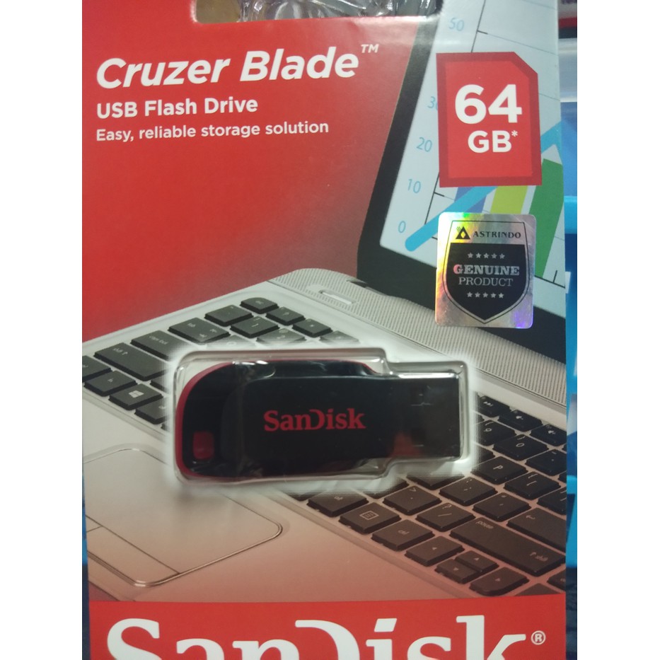 Sandisk Flashdisk 64GB Cruzer Blade CZ50