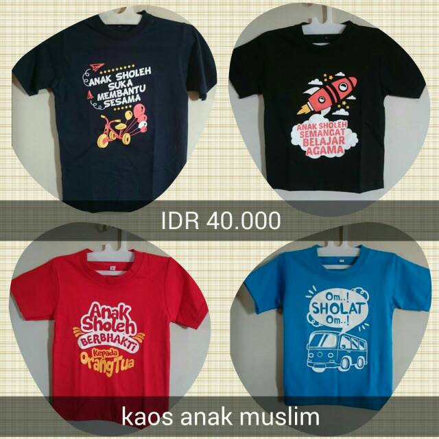  Kaos  Anak Sholeh Katun  Combed  Shopee Indonesia