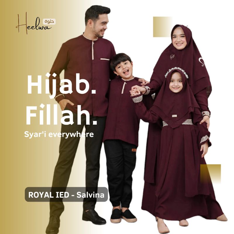 Royale ied series by salvina hijab sarimbit keluarga family set couple set gamis hari raya iedul fit