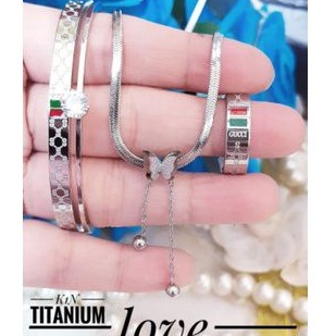 Titanium set perhiasan wanita t199