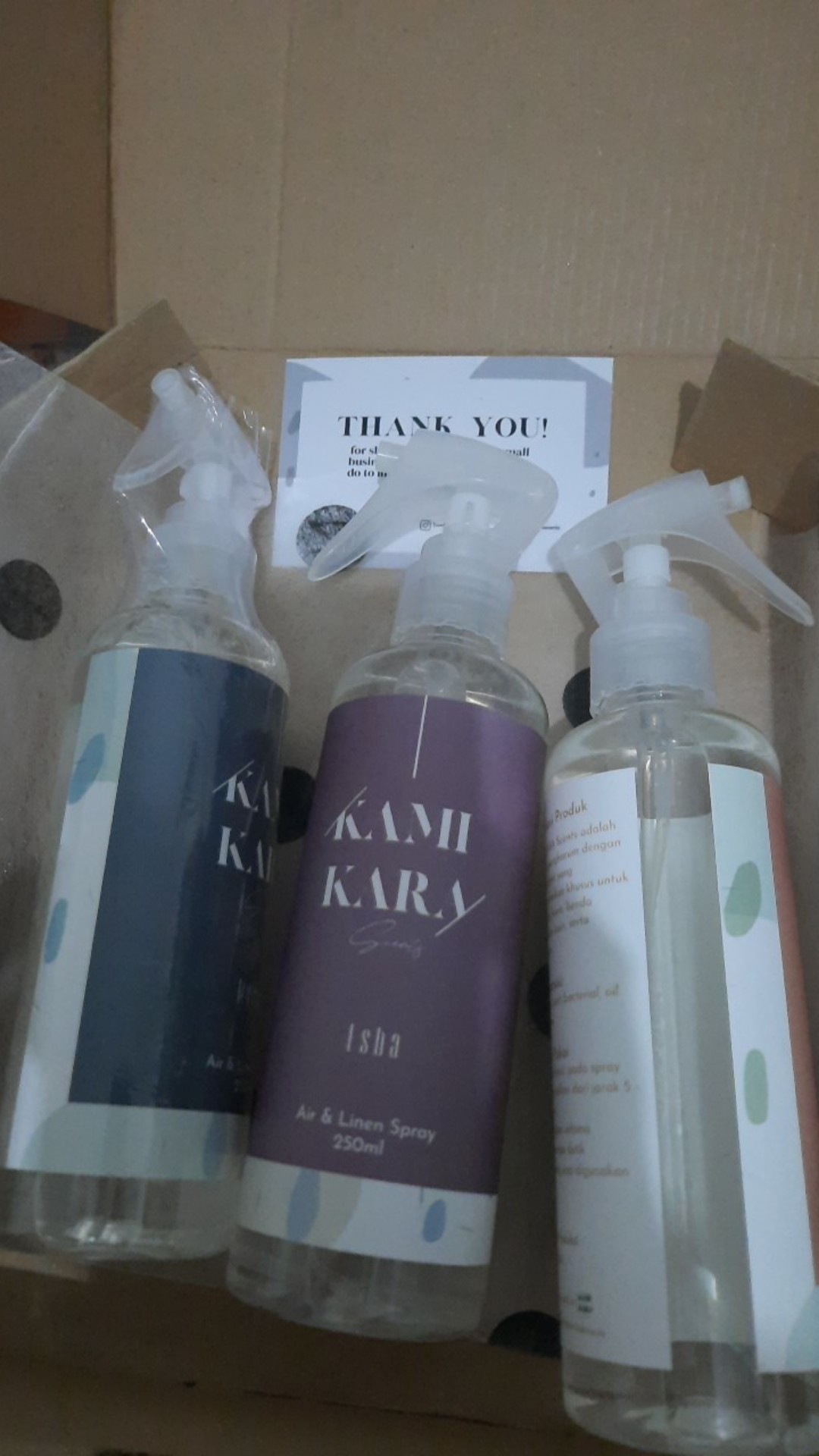 Kamikara Air & Linen Spray (pengharum Ruangan Dan Kain) Anti Bakterial 250 Ml - Bundle Set New