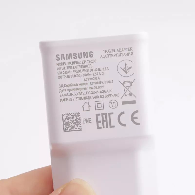 CARGER CASAN ORIGINAL100% SAMSUNG TAB S7 FE TRAVER CHARGER 15WATT USB TYPE ORI