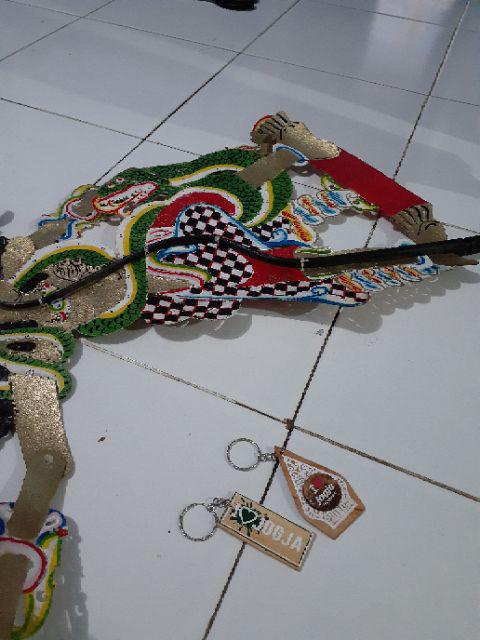 (bisa Cod) Kerajinan Wayang Kulit Raden Bratasena Besar 40x30 Cm Untuk Dalang Dewasa Wayang Raksasa