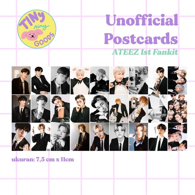 [READY STOCK] Unofficial Mini Postcards KPOP ATEEZ 1st Fankit