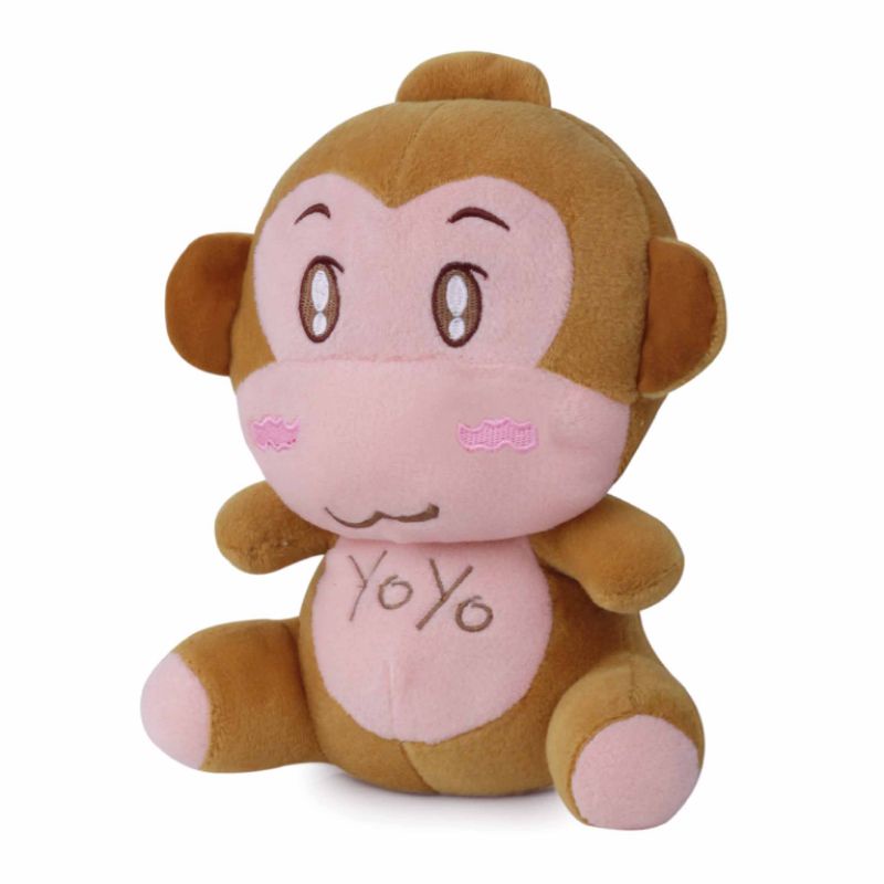 Boneka Monyet Yoyo Baba Lili Tata Coklat Berlabel SNI Bahan Premium Tinggi 27 cm | Boneka Cantik Lucu Lembut Ditangan Bahan Velboa Berkualitas