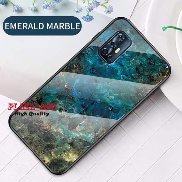 Premium Case Vivo V19 - Casing Vivo V19 Case Marble Cover Glass
