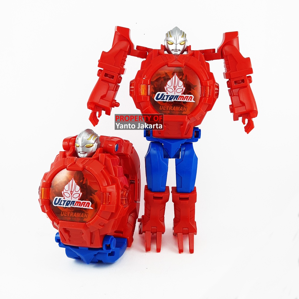 JAM TANGAN ULTRAMAN TIGA ROBOT LAMPU ANAK LAKI LAKI