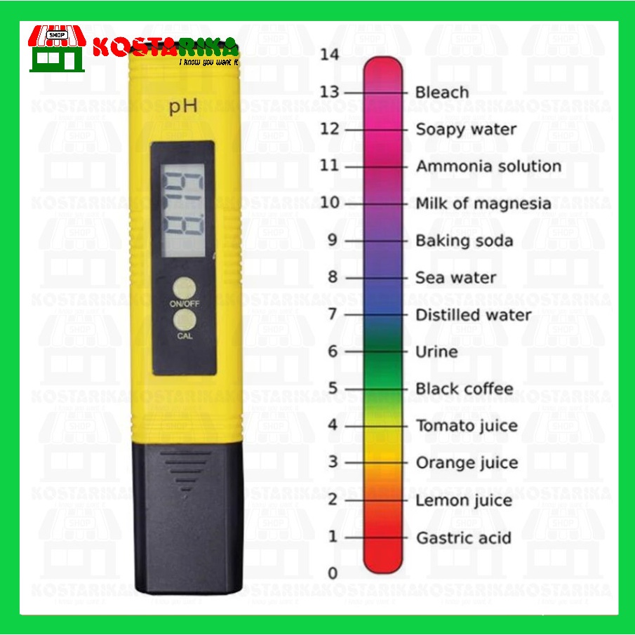 KOSTARIKA Ph Meter Alat Ukur Air Hidroponik Ph Meter Digital Ph Air Digital Ph