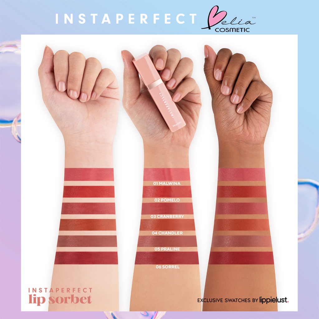 ❤ BELIA ❤ WARDAH Instaperfect Litesplash Lip Sorbet 4.2 g - Ringan, Vegan, Stain | Lipstick | Lip Cream | Lip Tint | Lip Color | BPOM