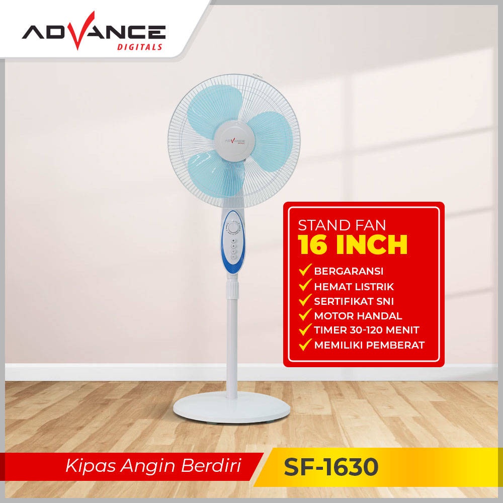 【Garansi 1 Tahun】Advance SF-1630 Kipas Angin Stand Fan Votre 16 inch