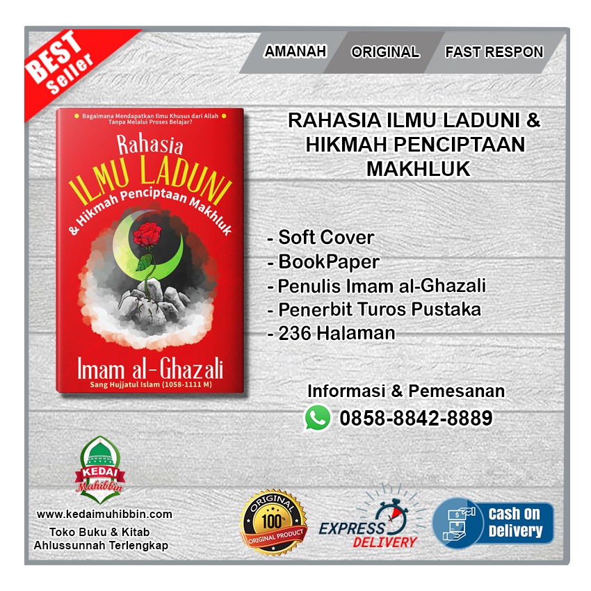 RAHASIA ILMU LADUNI & HIKMAH PENCIPTAAN MAKHLUK Imam Al-Ghazali - Turos Pustaka (100% Original)