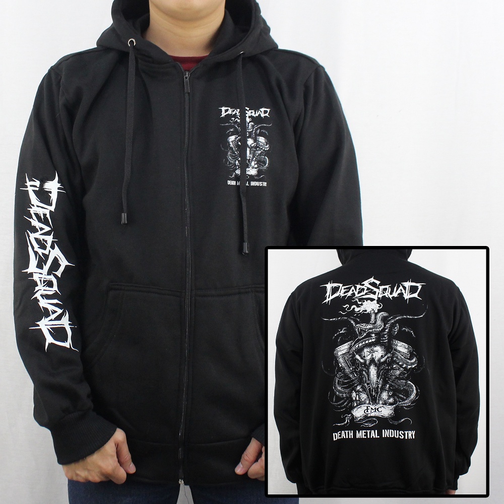 JAKET HOODIE MUSIK DEADSQUAD 06 M L XL XXL - JAKET DEADSQUAD HEAVY METAL - JAKET UNDERGROUND DEADSQUAD