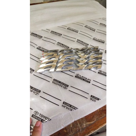 emblem logo tulisan Agya bagasi belakang Toyota Original