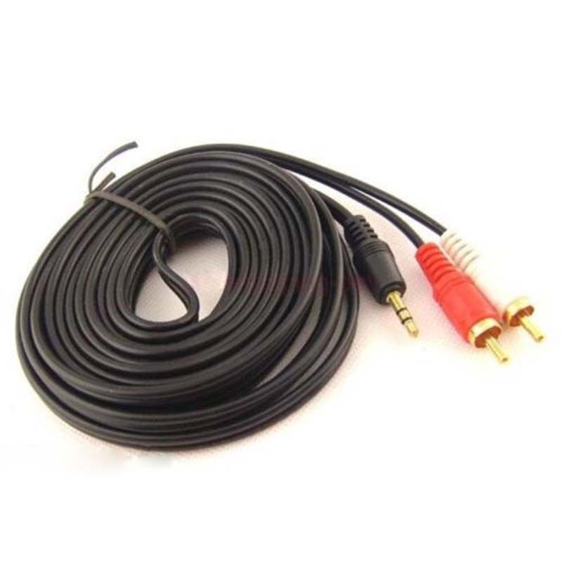KABEL AUDIO JACK 3.5 - RCA 2 (1-2) PANJANG 10M