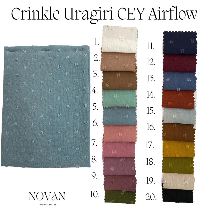 Kain Katun Rayon Crinkle Uragiri / Crinkle Uragiri (0,5m)