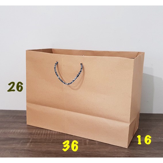 

NEW paper bag coklat paperbag polos tas kertas jumbo XL 36x26 shopping bag