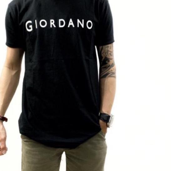 Kaos distro kaos pria giordano Hitam Maron putih navy kuning /kaos pria